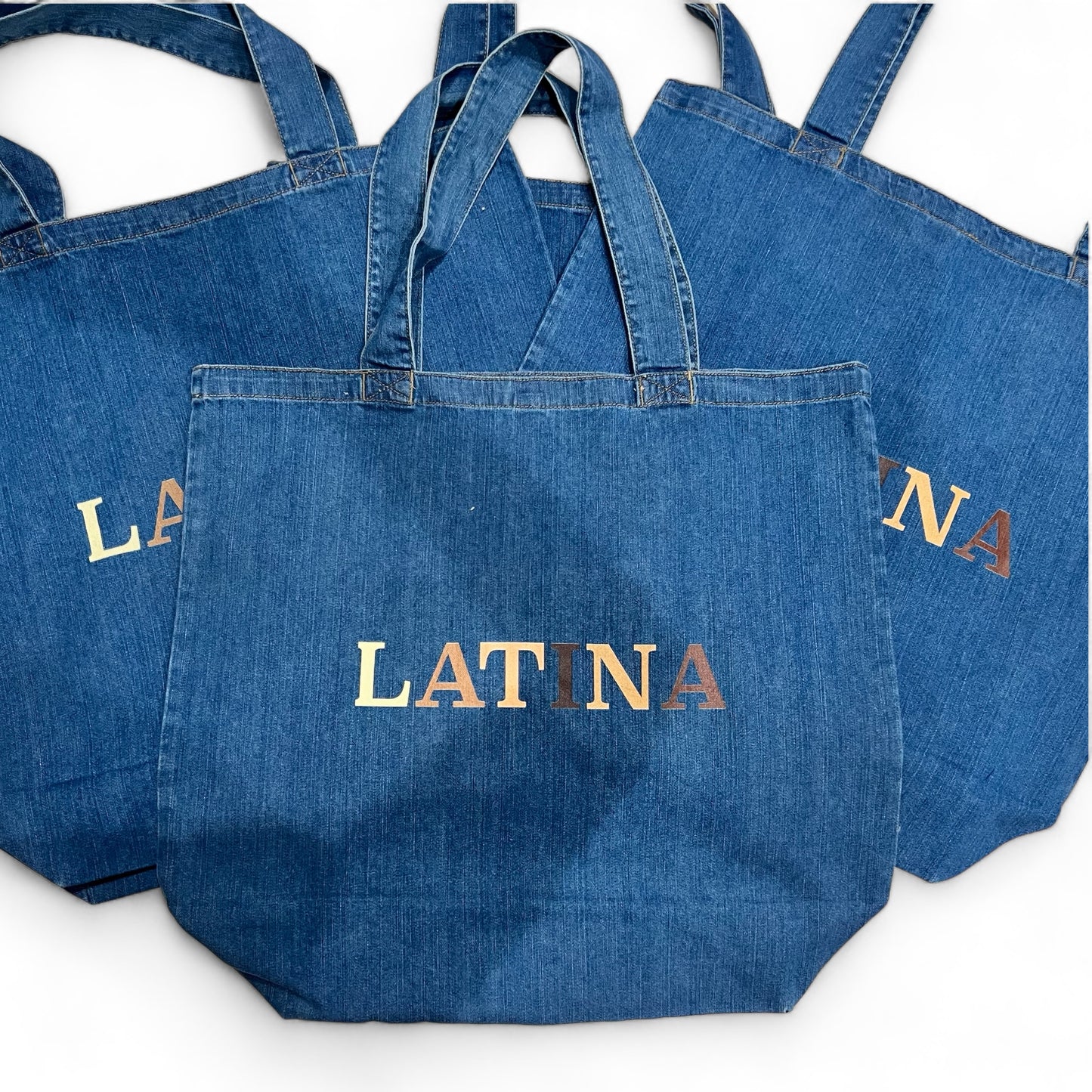 Latina Denim Tote Bag