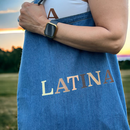 Latina Denim Tote Bag