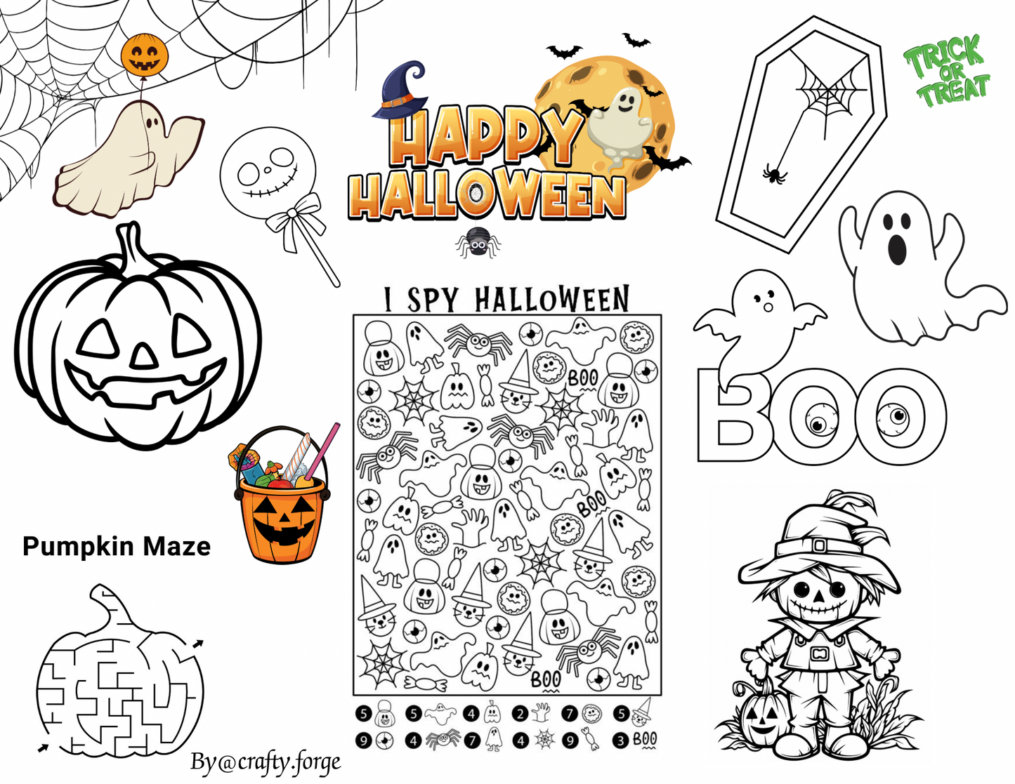 Halloween Color & Activity Sheets