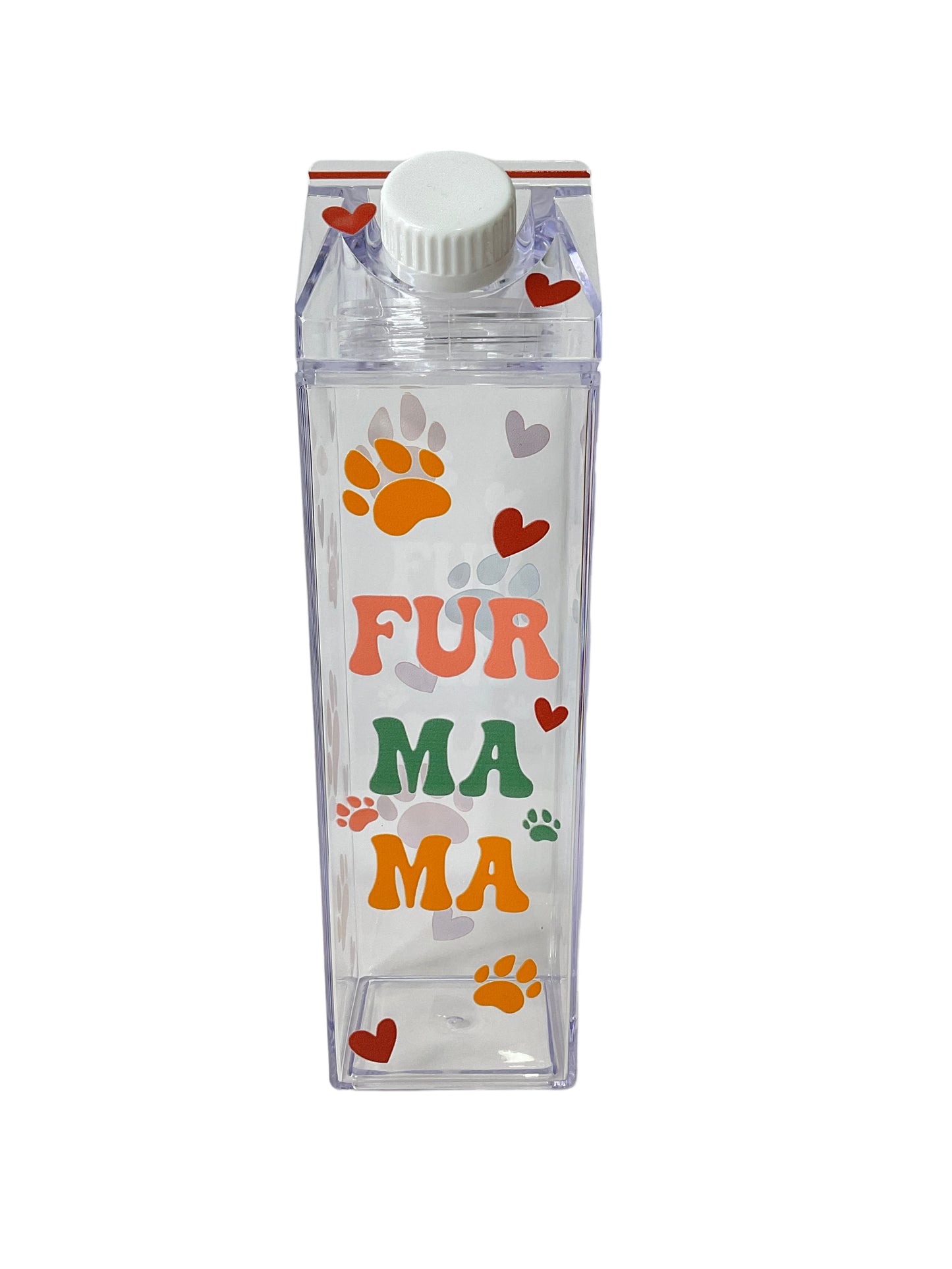 Fur Mama Milk Carton Water Bottle